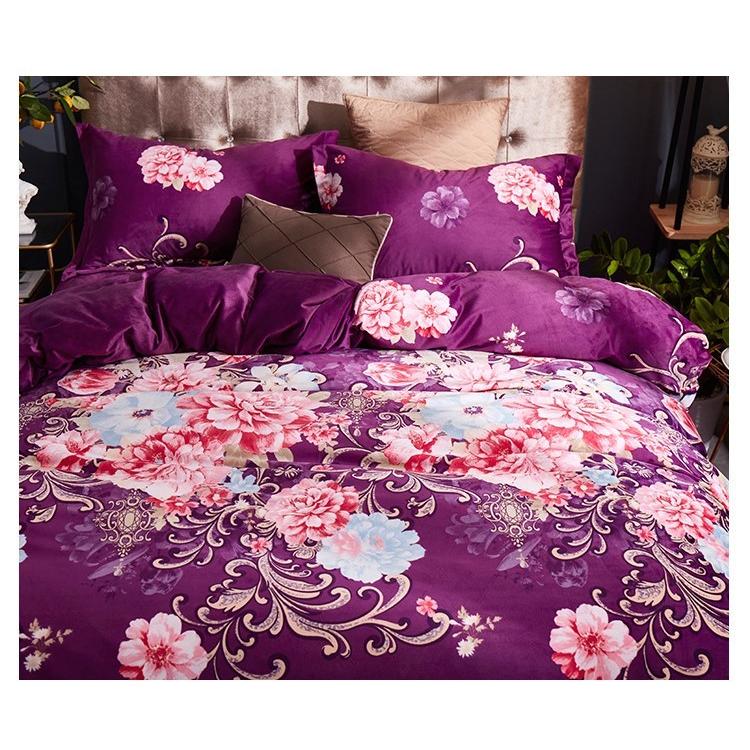 北欧調柄 掛け布団カバー 4点セット 敷き布団カバー 綿100% 植物柄|掛け布団カバー 1点|シーツ 1点|枕カバー 2点|a434