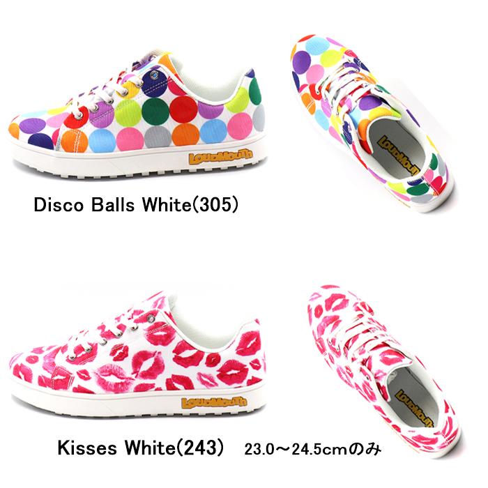 LOUD MOUSE レディース スパイクレスシューズ レッド 防水仕様 24㎝