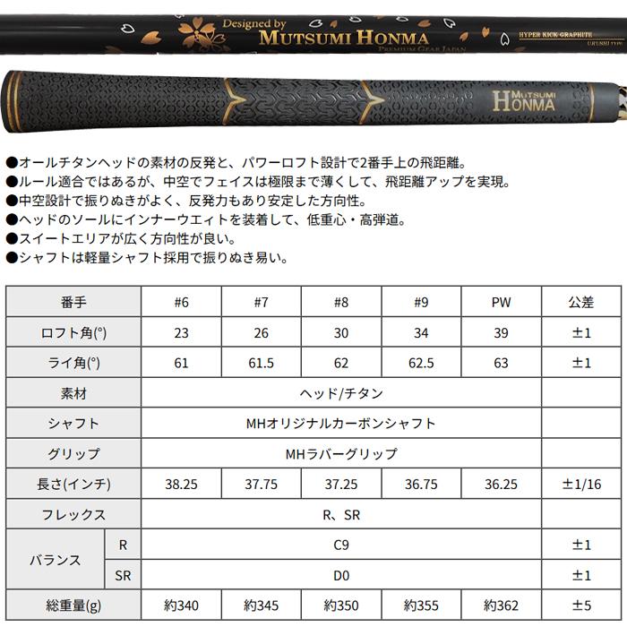 HONMA GOLF（本間ゴルフ） 【サマーセール開催中】 MUTSUMI HONMA