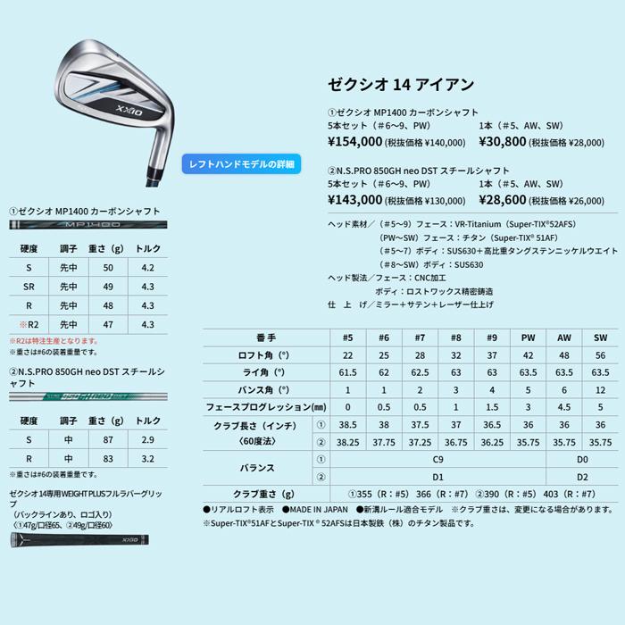 XXIO 【サマーセール開催中】 XXIO14 ゼクシオ14 5本 アイアンセット