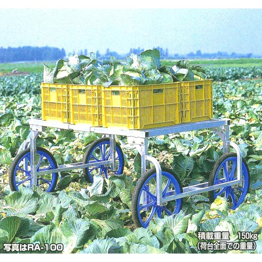 『中古販売』ハラックス　楽太郎　収穫作業車　RA-100 法人宛限定送料無料 ハラックス 楽太郎 RA-100 収穫台車 : 農業資材