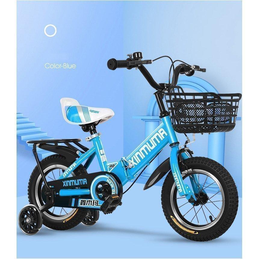 新入荷！ 子供用自転車 折り畳み 折りたたみ コンパクト 12/14/16/18インチ 補助輪 幼児用 泥除け付き 男の子 女の子 3歳 4歳 5歳8歳9歳 【MY2477966355】(12965円)