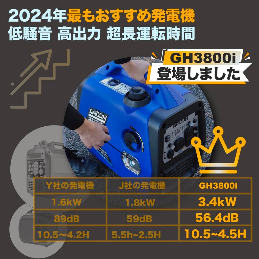 Gaidoh Gaidohインバーター発電機 最大出力3.8kVA 高性能 Gaidoh Gaidohインバーター発電機 最大出力3.8kVA 高性能