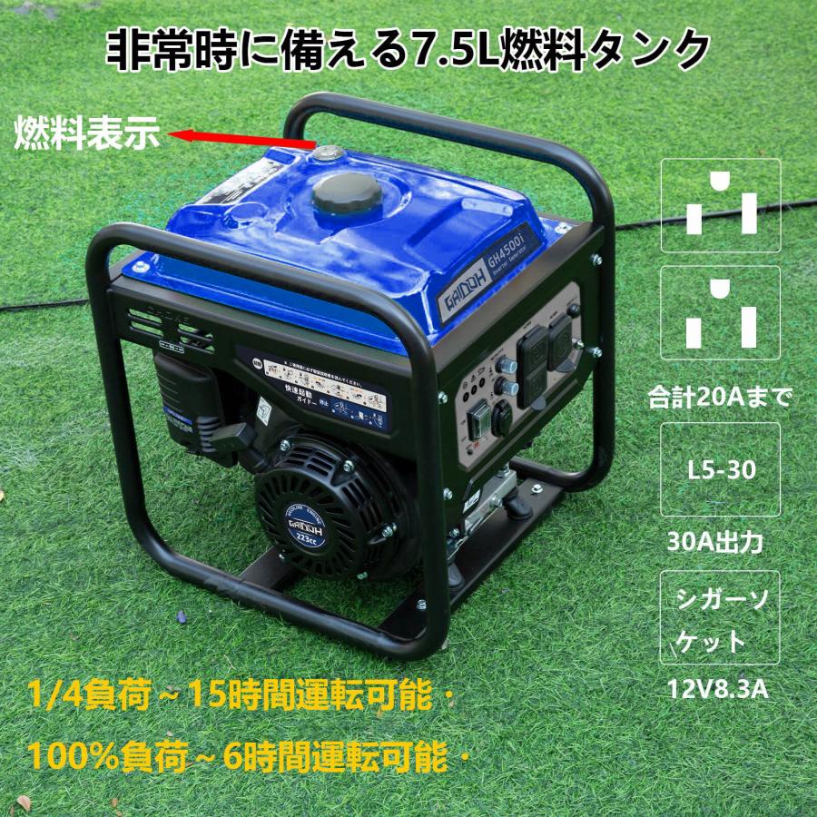 Gaidoh インバーター発電機 静音 ガソリン発電機 エンジン発電機