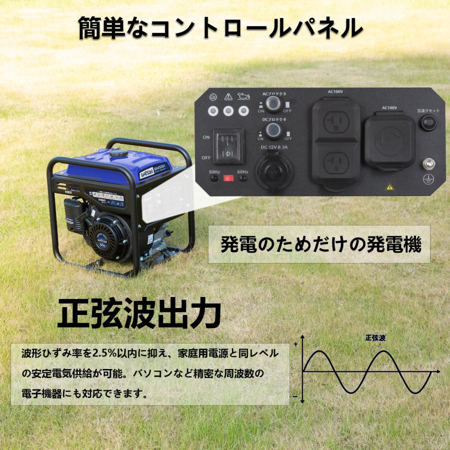 Gaidoh インバーター発電機 静音 ガソリン発電機 エンジン発電機