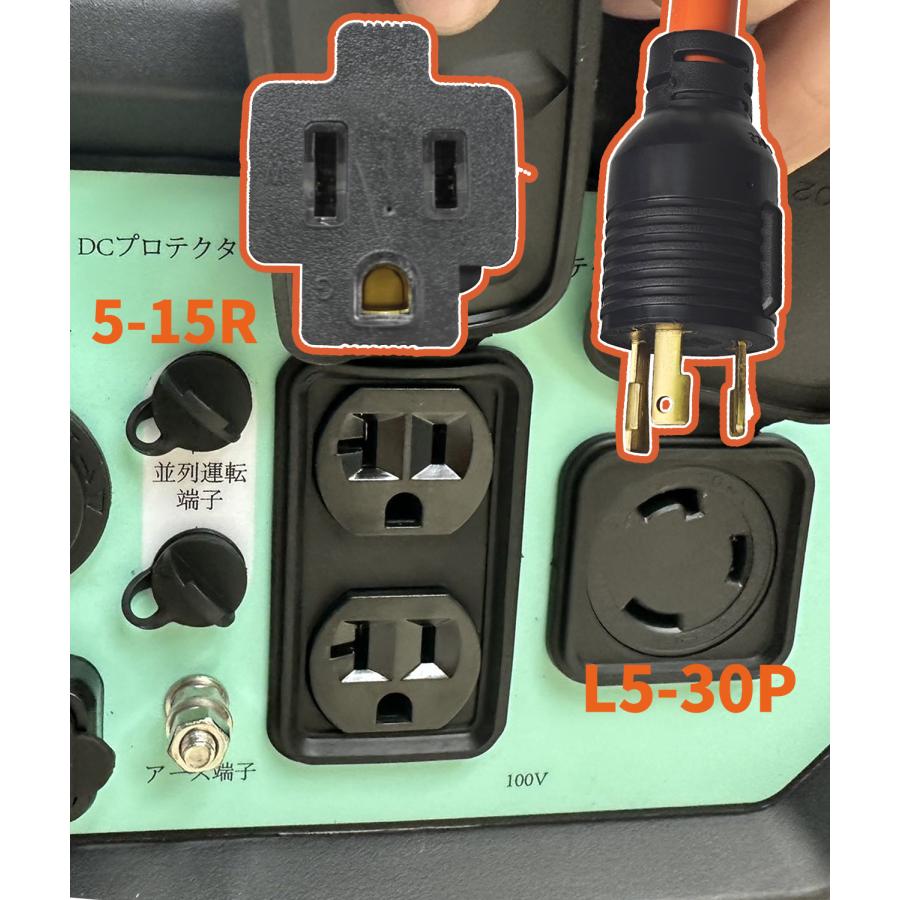 発電機コード アダプタ 発電機延長コード RV電源コードツイストロック 