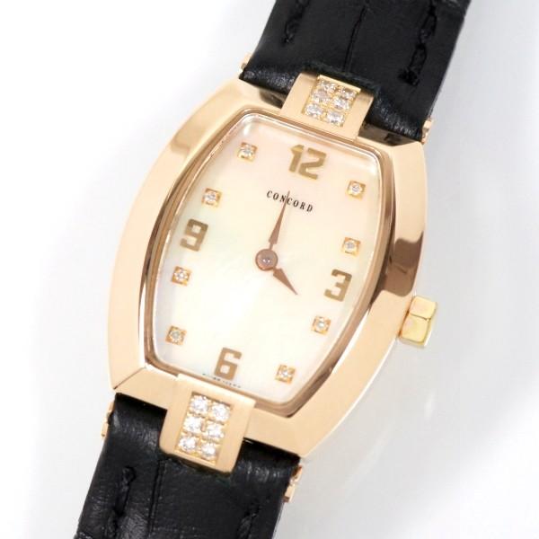 現金特価 コンコルド Concord 中古 レディース シェル ダイヤ 750pg トノー コンコルド Concord 腕時計 レディース腕時計 Fgvmais Com