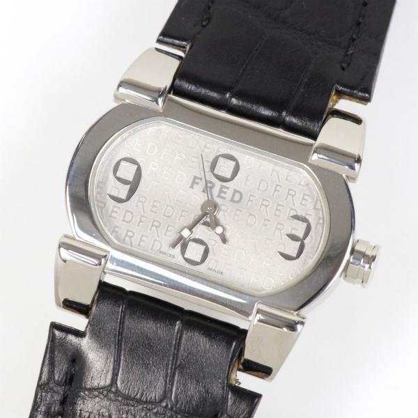 フレッド FRED 腕時計 ムーブワン シルバー 黒 クオーツ レディース
