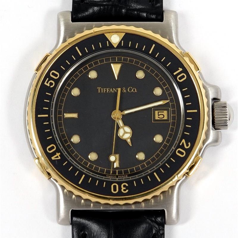 TIFFANY&Co. ティファニー ダイバー M0722 SS/YGベゼル メンズ