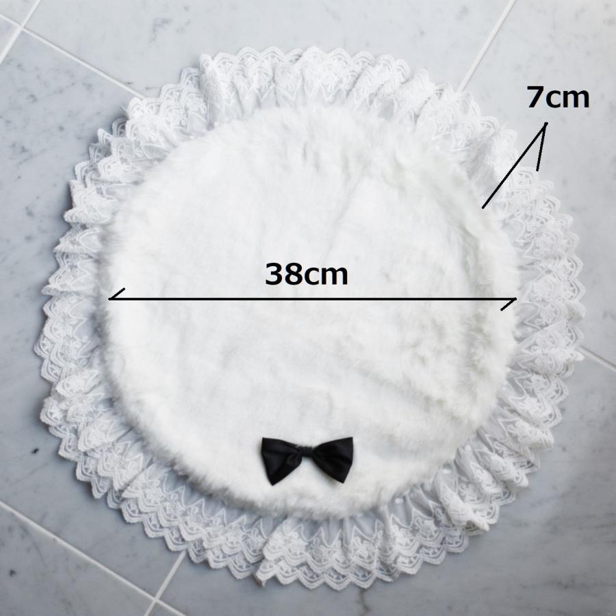 サークルカフェマット（チェック＆フェイクファー）｜小型犬 お出かけ