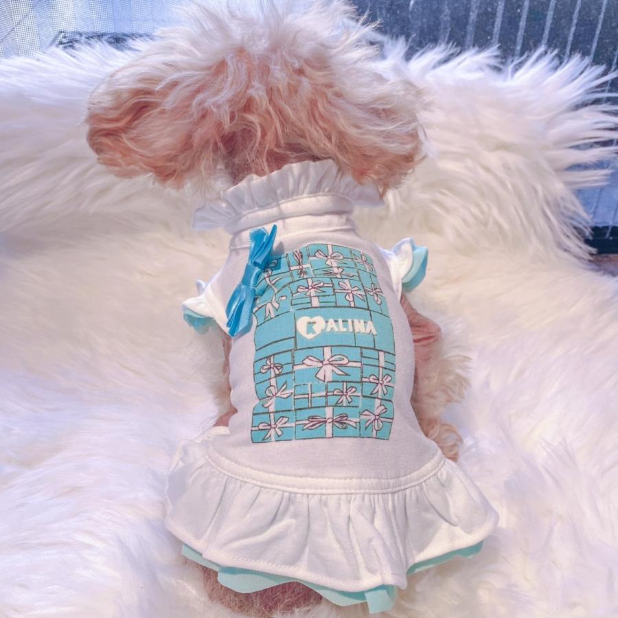 犬の服 かわいい Kalina ペットウェア トイプードル わんこ服 かりーな いぬふく 犬服 プレゼントboxプリントフリルワンピース K Kalinawansgogoh 通販 Yahoo ショッピング
