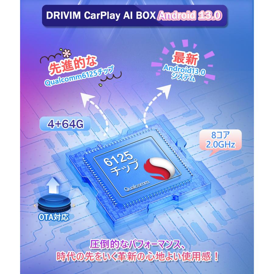 最新モデル CarPlay AI Box Android 13.0 アダプター 画面2分割 最新モデル CarPlay AI Box Android 13.0 アダプター 画面2分割