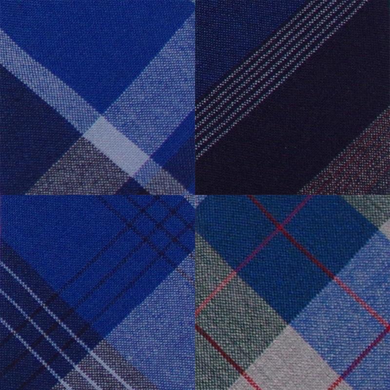 60年代ヴィンテージ・ネクタイ - 4 In 1 リバーシブル / Vintage Wool Slim Tie Tartan Check Hunting Blue / ブルー スコットランド製 古着  スリムネクタイ｜kaltz｜05