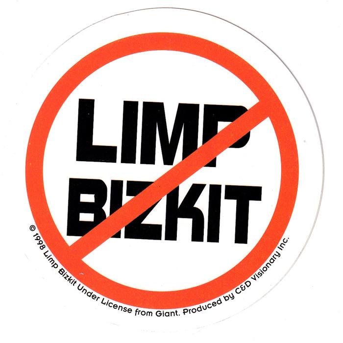 Limp Bizkit / リンプ・ビズキット - Red diagonal logo STICKER