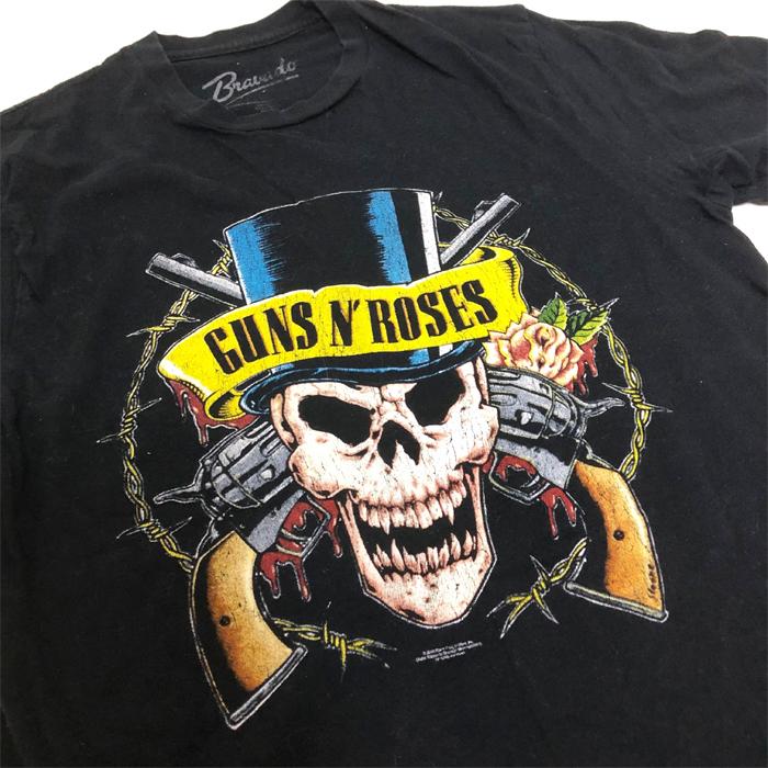 GUNS N ROSES / ガンズ・アンド・ローゼズ  - SKULL HAT / Black 古着Tシャツ(Mサイズ)｜kaltz｜03