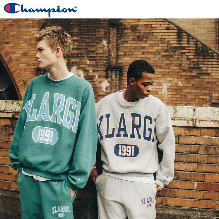 エクストララージ XLARGE×Champion OLD OG CREWNECK SWEAT