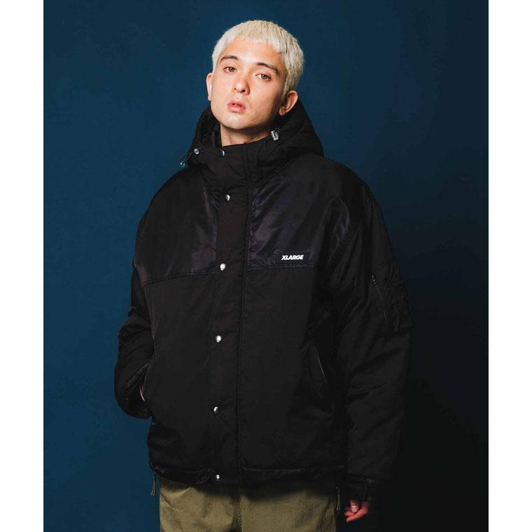 エクストララージ NYLON HOODED JACKET XLARGE ナイロンフードジャケット 軽量性 保湿性 耐久性 長袖 ブルゾン ジャンパー 101224021003｜kalulu｜03