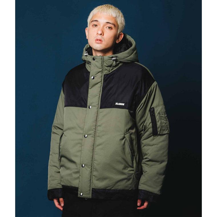 エクストララージ NYLON HOODED JACKET XLARGE ナイロンフードジャケット 軽量性 保湿性 耐久性 長袖 ブルゾン ジャンパー 101224021003｜kalulu｜05