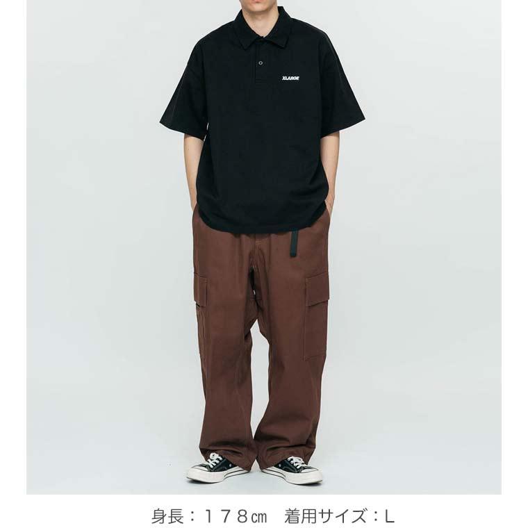 【XL】ブラウン 春夏 X-LARGE エクストララージ 半袖ポロシャツ XLARGE（エクストラ ラージ） ポロシャツ XLARGE STANDARD LOGO POLO