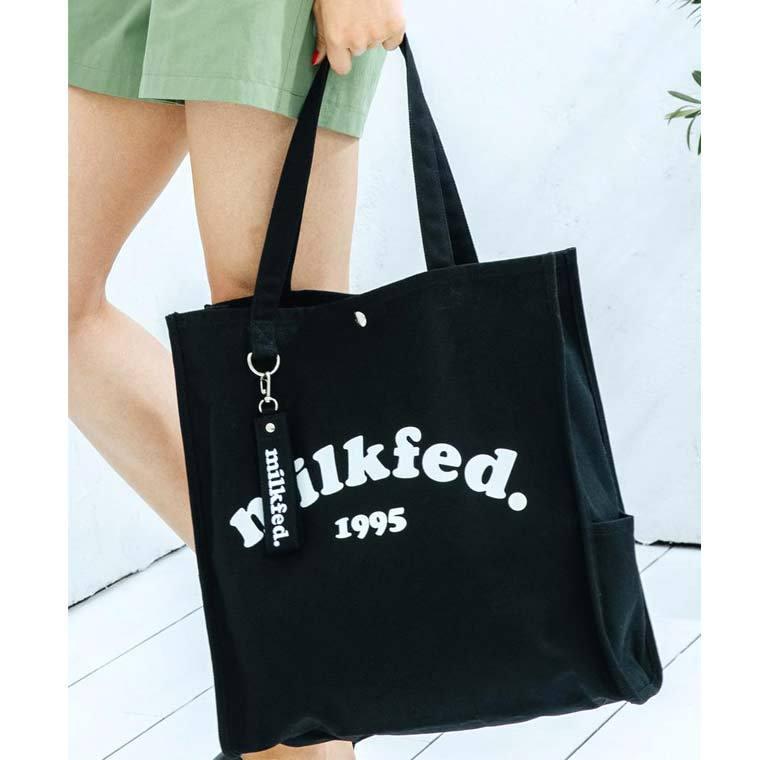 MILKFED. ミルクフェド トートバッグ 【PIPING SQUARE TOTE COOPER LOGO】通勤 通学 大容量  軽い トート B4 103212053011｜kalulu｜08