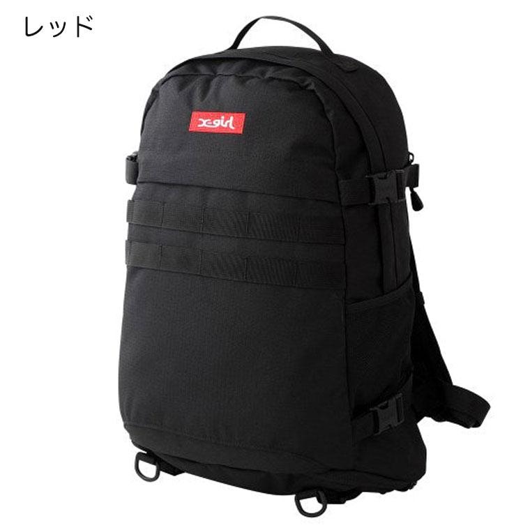 (ノベルティあり)エックスガール リュック X-girl MILLS LOGO ADVENTURE BACKPACK バックパック 女子 通学 大容量 撥水 105225053002｜kalulu｜20