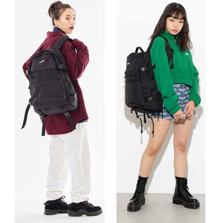 (ノベルティあり)エックスガール リュック X-girl MILLS LOGO ADVENTURE BACKPACK バックパック 女子 通学 大容量 撥水 105225053002｜kalulu｜06