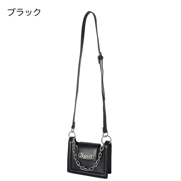 X-girl エックスガール ミニショルダーバッグ OVAL LOGO FAUX