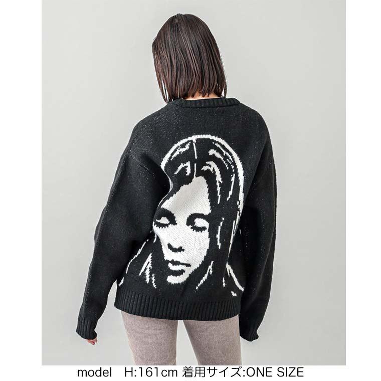 X-girl エックスガール FACE JACQUARD KNIT CARDIGAN ニット X-girl エックスガール FACE JACQUARD KNIT CARDIGAN ニット