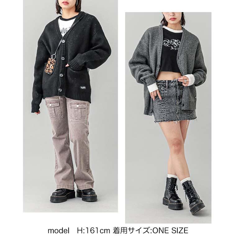 X-girl エックスガール FACE JACQUARD KNIT CARDIGAN ニット X-girl エックスガール FACE JACQUARD KNIT CARDIGAN ニット
