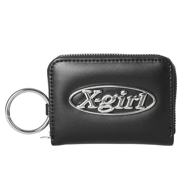 X-girl エックスガール 財布 三つ折り OVAL LOGO FAUX LEATHER COIN AND CARD CASE ミニ ウォレット サイフ  コインケース  カード 小銭入れ｜kalulu｜08