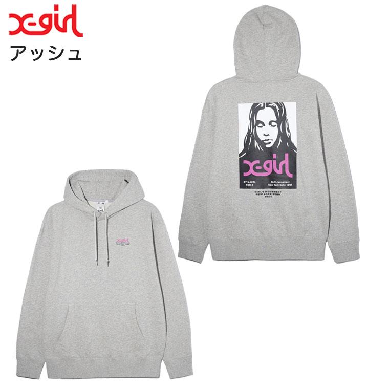 X-girl エックスガール FACE POSTER SWEAT HOODIE パーカー X-girl エックスガール FACE POSTER SWEAT HOODIE パーカー