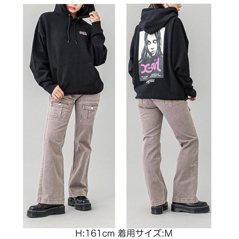 X-girl エックスガール FACE POSTER SWEAT HOODIE パーカー X-girl エックスガール FACE POSTER SWEAT HOODIE パーカー