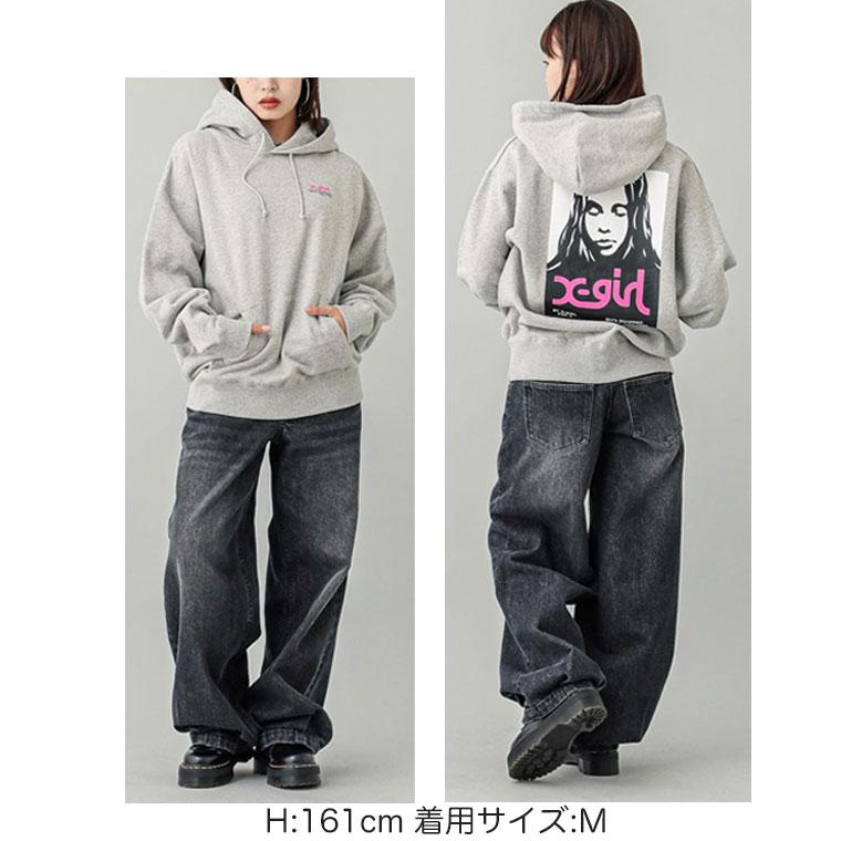 X-girl エックスガール FACE POSTER SWEAT HOODIE パーカー X-girl エックスガール FACE POSTER SWEAT HOODIE パーカー