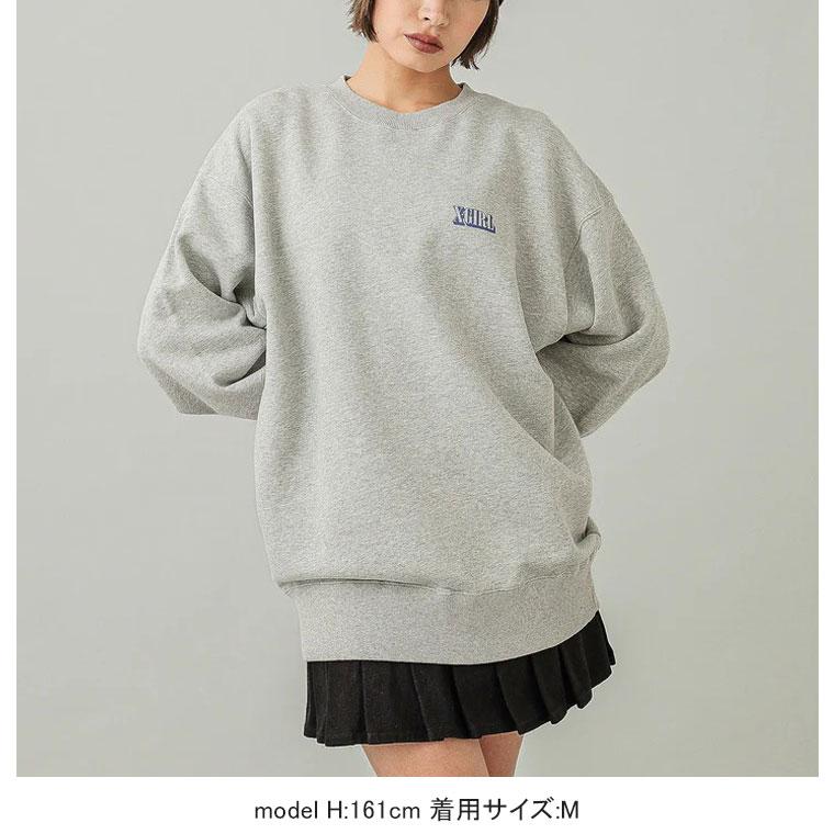 X-girl エックスガール CIRCLE BACKGROUND FACE LOGO BIG SWEAT X-girl エックスガール CIRCLE BACKGROUND FACE LOGO BIG SWEAT