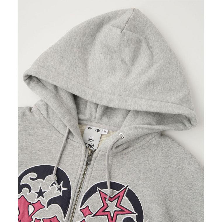 X-girl（エックスガール） パーカー TRIBAL HEART ZIP UP SWEAT HOODIE