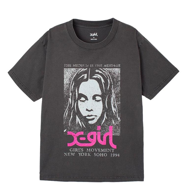 X-girl（エックスガール） X-girl Tシャツ FADED FACE S/S TEE 半袖