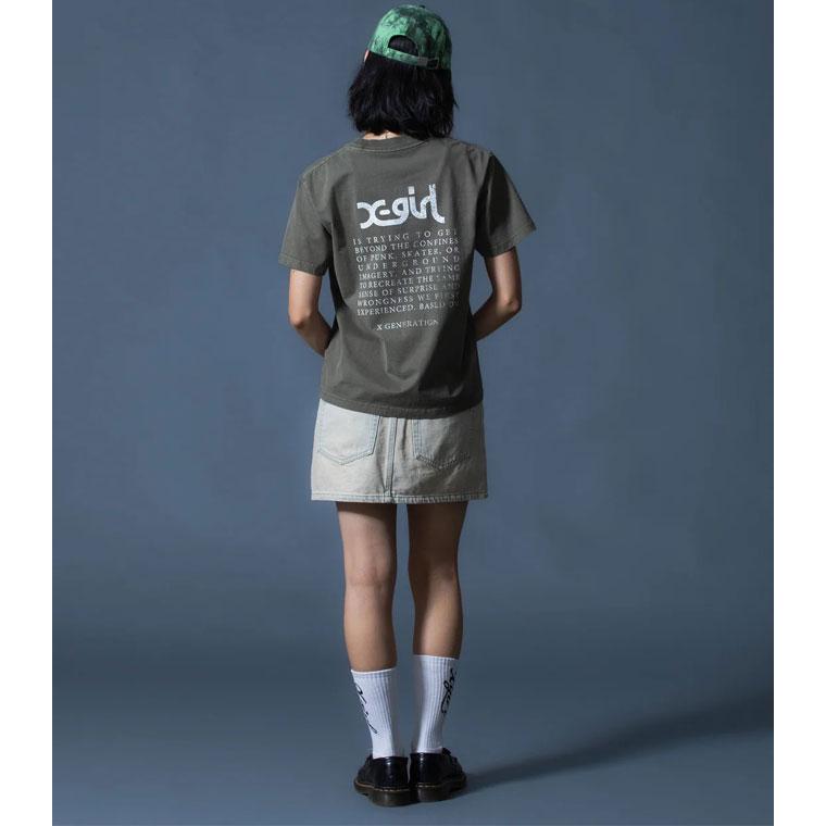 X-girl（エックスガール） X-girl Tシャツ FADED FACE S/S TEE 半袖