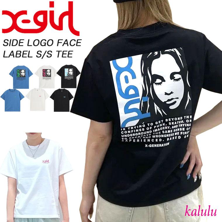 X-girl（エックスガール） X-girl Tシャツ SIDE LOGO FACE LABEL S/S