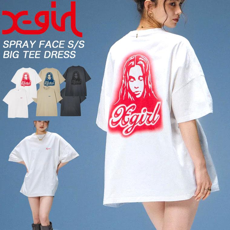 X-girl（エックスガール） X-girl Tシャツ SPRAY FACE S/S BIG TEE