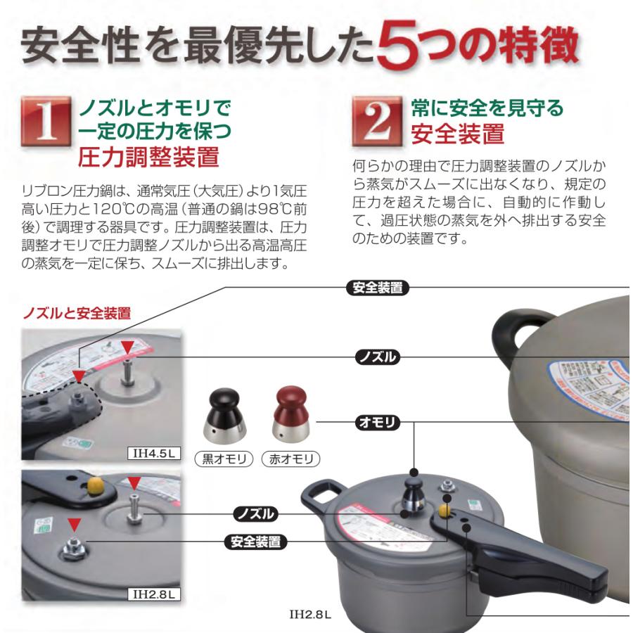 北陸アルミニウム IHリブロン圧力鍋 4.5L : 釜や - 通販 - Yahoo