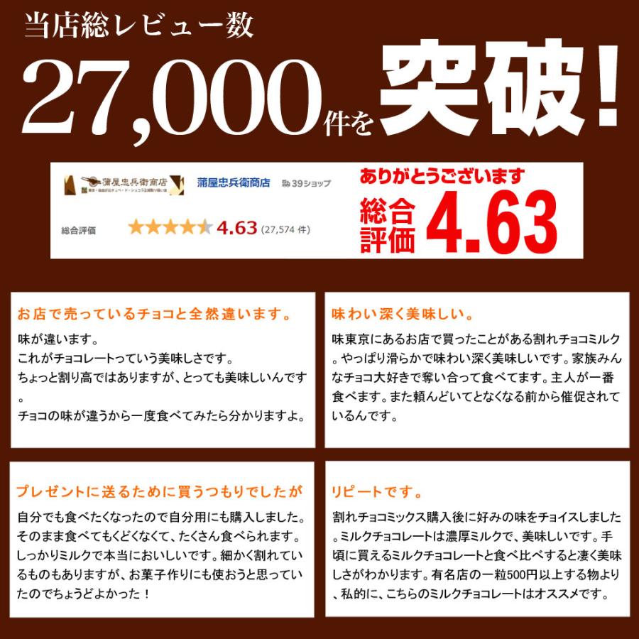 割れチョコ チョコレート プレーン 各500g 選べる4種類 ※ギフト 