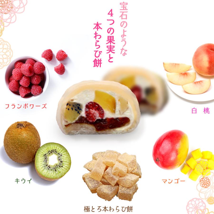 フルーツパフェ大福 万華鏡 小春や 北新地 6個 フルーツ大福 クリーム