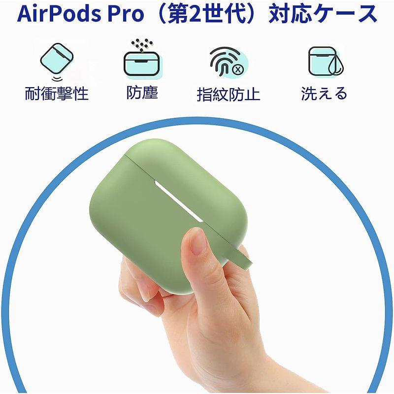 Airpods Pro用　Airpodsカバー　カラビナ付　シリコン製