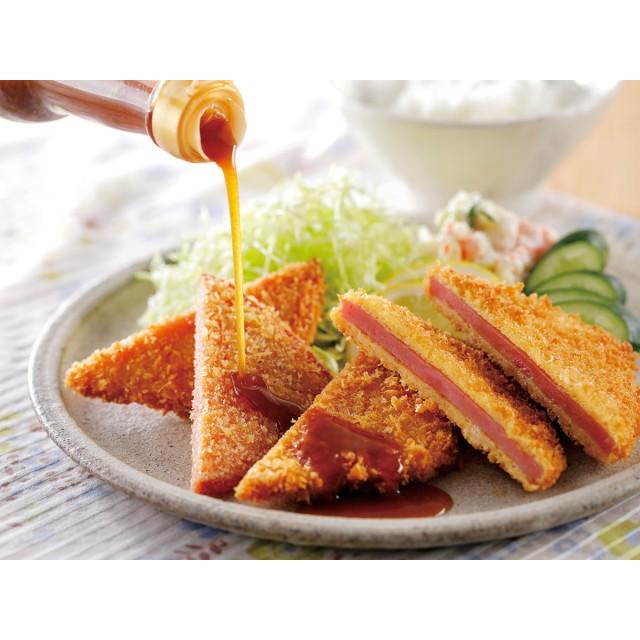 鎌田醤油 かつおだしの中濃ソース ミニボトル 4本入(175ml) かつおだし