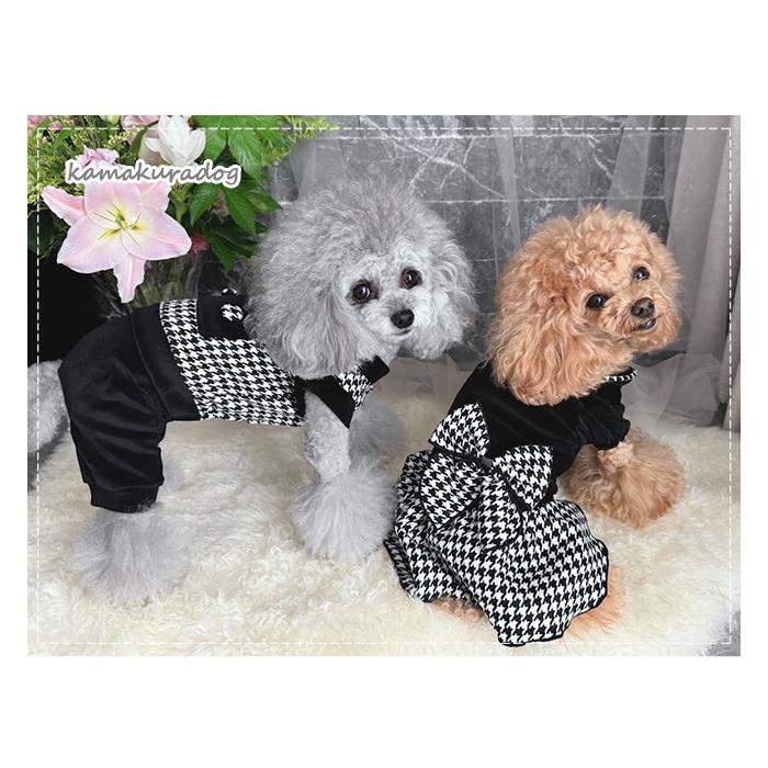 kamakuradog（鎌倉DOG） 千鳥柄ワンピース＆つなぎ 犬 服 : 鎌倉DOG