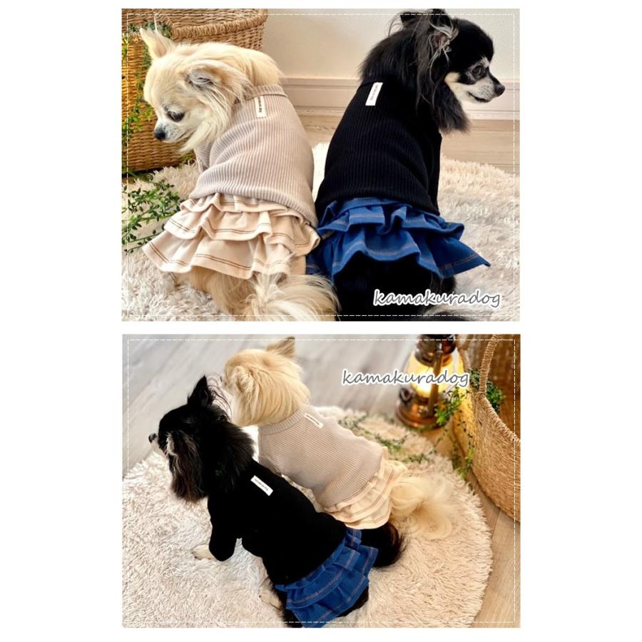 kamakuradog（鎌倉DOG） デニム風サロペット＆スカート 犬の洋服