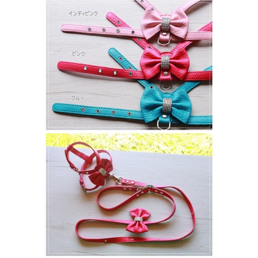 kamakuradog（鎌倉DOG） 爆買 リボン付き革製ハーネス 犬のハーネス