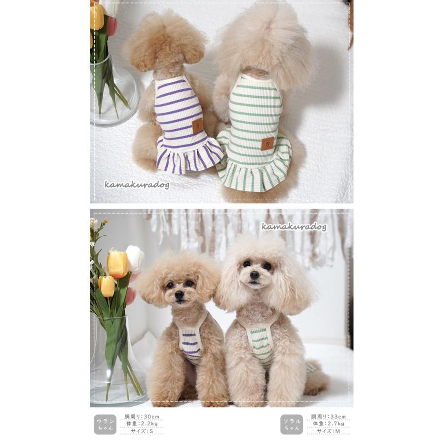 kamakuradog（鎌倉DOG） リブボーダーワンピース 犬の服 : 鎌倉DOG 