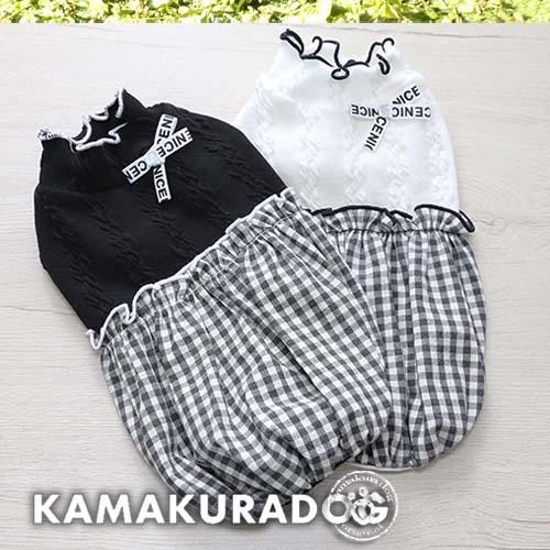 kamakuradog（鎌倉DOG） 切り替えバルーンワンピ 犬の服 : 鎌倉DOG