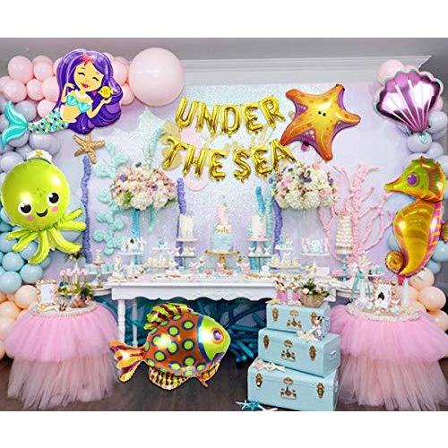 海洋動物風船 Under The Seaバルーン 人魚風船 テーマパーティー飾り 誕生日飾り付け 装飾 海の動物 アルミバルーン 熱帯魚 S Kaマート 通販 Yahoo ショッピング